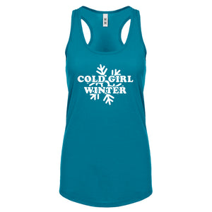 Cold Girl Winter Womens Racerback Tank Top