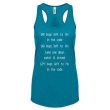 Racerback 99 Bugs in the Code Womens Tank Top