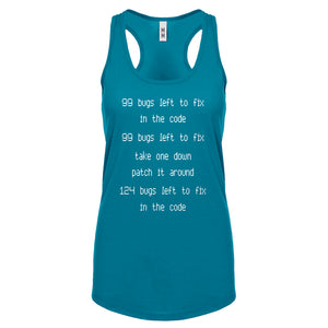Racerback 99 Bugs in the Code Womens Tank Top