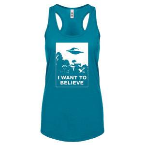 I Want to Believe Womens Racerback Tank Top