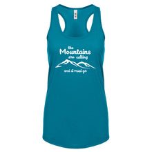 The Mountains are Calling Womens Racerback Tank Top