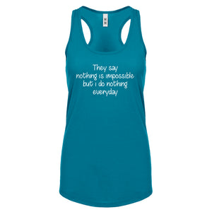 Nothing is Impossible Womens Racerback Tank Top