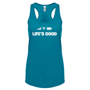 Life's Good Womens Racerback Tank Top