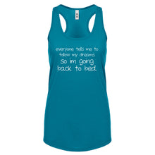 Racerback Back to Bed Womens Tank Top
