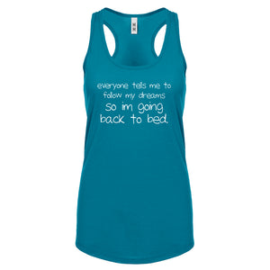 Racerback Back to Bed Womens Tank Top