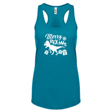 Merry Rex-Mas Womens Racerback Tank Top