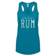 My Blood Type is Rum Womens Racerback Tank Top