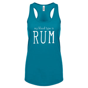 My Blood Type is Rum Womens Racerback Tank Top