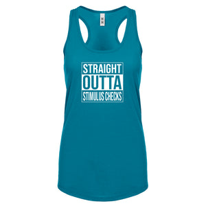 Straight Outta Stimulus Checks Womens Racerback Tank Top