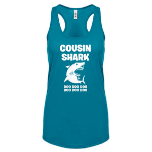 Cousin Shark Womens Racerback Tank Top