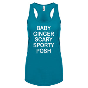Racerback Spice Names Womens Tank Top