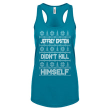 Jeffrey Epstein Ugly Christmas Sweater Womens Racerback Tank Top