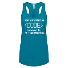Racerback I Dont Always Code Womens Tank Top