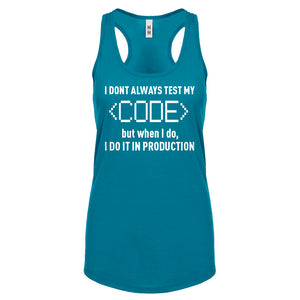 Racerback I Dont Always Code Womens Tank Top