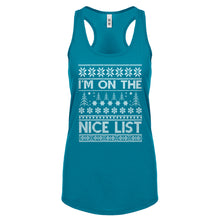 Racerback Im on the Nice List Womens Tank Top