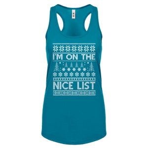Racerback Im on the Nice List Womens Tank Top