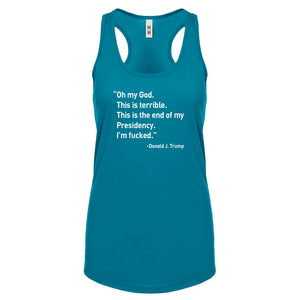 This is the End of my Presidency Womens Racerback Tank Top