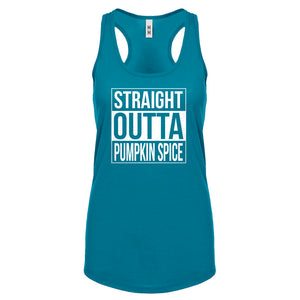 Straight Outta Pumpkin Spice Womens Racerback Tank Top