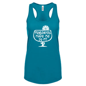 Racerback Margaritas Made Me Do It Womens Tank Top