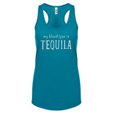 My Blood Type is Tequila Womens Racerback Tank Top