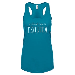 My Blood Type is Tequila Womens Racerback Tank Top