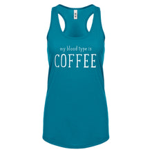 My Blood Type is Coffee Womens Racerback Tank Top
