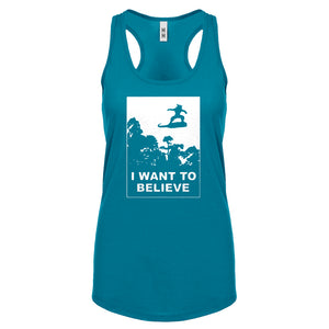 I Want to Believe Nimbus Fighter Womens Racerback Tank Top