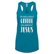 Lil Bit Coffee Whole Lotta Jesus Womens Racerback Tank Top