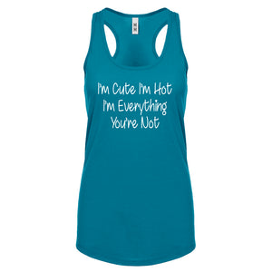 Im Cute Im Hot Womens Racerback Tank Top