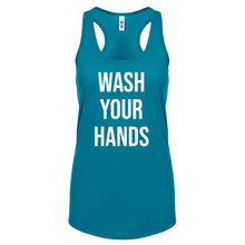 WASH YOUR HANDS Womens Racerback Tank Top