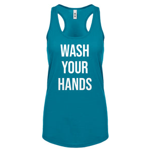 WASH YOUR HANDS Womens Racerback Tank Top