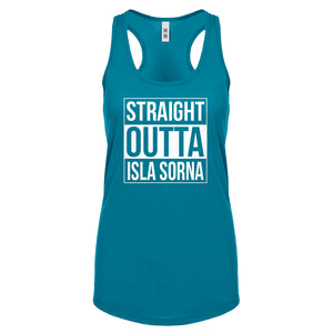 Racerback Straight Outta Isla Sorna Womens Tank Top