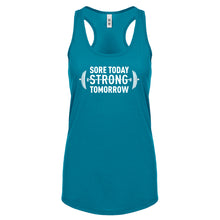 Racerback Sore Today Strong Tomorrow Womens Tank Top