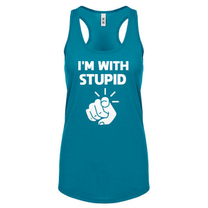 I'm With Stupid You Womens Racerback Tank Top