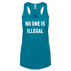 Racerback No One is Illegal Womens Tank Top