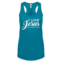 Racerback I Love Jesus but I Cuss a Little Womens Tank Top
