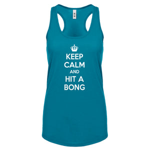 Racerback Keep Calm and Hit a Bong Womens Tank Top