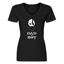 Womens Dad of Boy Vneck T-shirt