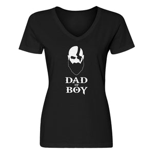 Womens Dad of Boy Vneck T-shirt