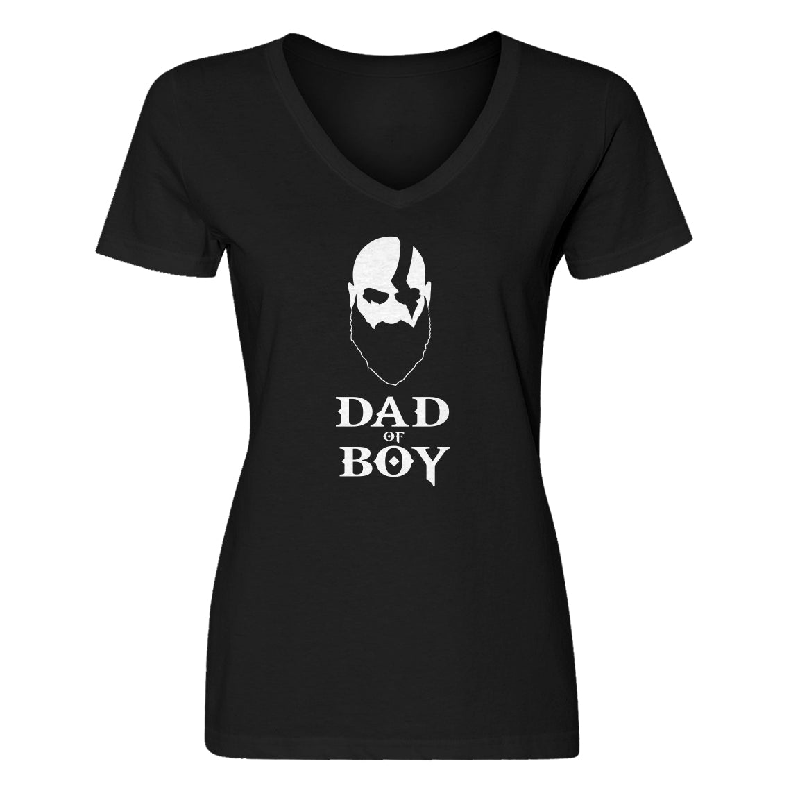 Womens Dad of Boy Vneck T-shirt