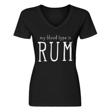 Womens My Blood Type is Rum V-Neck T-shirt
