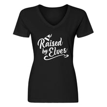 Womens Raised by Elves V-Neck T-shirt