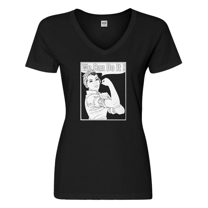 Womens Rosie the Riveter Vneck T-shirt