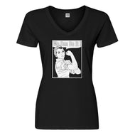 Womens Rosie the Riveter Vneck T-shirt