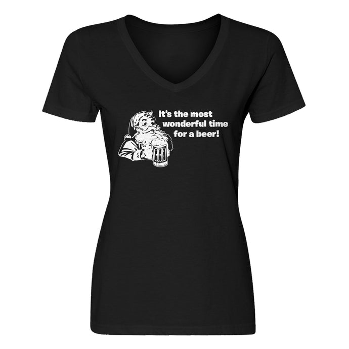 Womens It's the Most Wonderful Time for a Beer V-Neck T-shirt