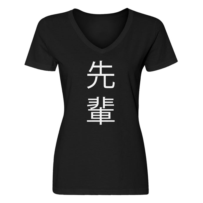 Womens Senpai Kanji V-Neck T-shirt