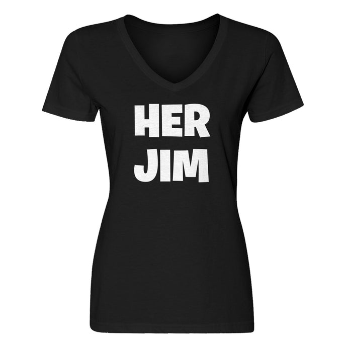 Womens Her Jim V-Neck T-shirt