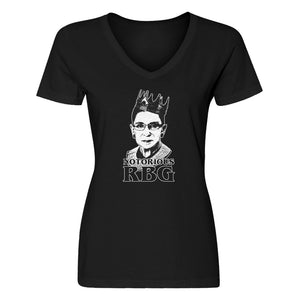 Womens Notorious RBG Ruth Bader Ginsberg V-Neck T-shirt