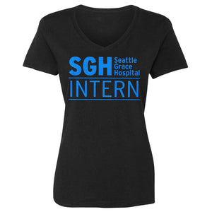 Womens Intern Seattle Grace Hospital Vneck T-shirt