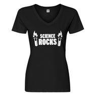 Womens Science Rocks! Vneck T-shirt